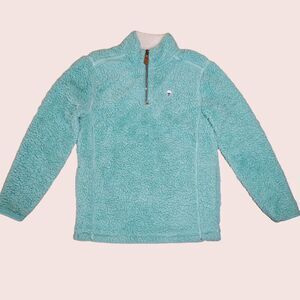 The Southern Shirt Company Green Fleece Cozy Soft Sherpa Youth Large 1/4 Zip